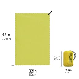 Hiturb Outdoor Travel Round Cloth Bag Packaging Quick Drying Towel Absorbent Quick Drying Lightweight Portable Beach Running