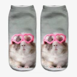 Fashion Animal Socks 3D Printed Funny Kawaii Women Cute Pets Fitness Hamster Sokken Many Style Cool Dropship