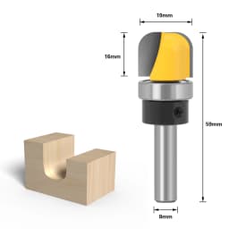 3/4" 1-1/8" Diameter Bowl & Tray Router Bit - 8mm 6mm 1/4" Shank Woodworking Milling Tools