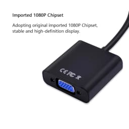 Micro HDMI Input to VGA Output Connector Micro HDMI to VGA Cable Adapter 1080P for Camera Laptop PC HDTV PS4 Projector TV