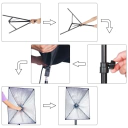 50*70cm Softbox Photography Lighting Kit Photo Studio Single Lamp Holder Continuous Lighting With 2pcs Bulbs Photo Accessories