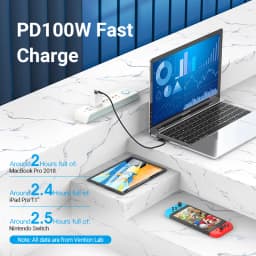 Vention PD 100W USB Type C to USB C Charging Cable for Samsung S10 S20 MacBook Pro iPad Quick Charger 4.0 PD Fast Charging Cord
