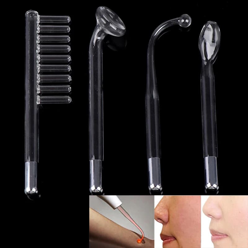 Replacement Electrotherapy Wand Glass Tube for High Frequency Electrode Glass Tube Electrotherapy Facial Skin Care Machine