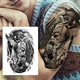 Watercolor Lion Tiger Temporary Tattoo For Women Men Atult Kid Realistic Fake Animal Tattoo Sticker Water Transfer Tatoos Thigh