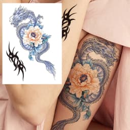 Watercolor Lion Tiger Temporary Tattoo For Women Men Atult Kid Realistic Fake Animal Tattoo Sticker Water Transfer Tatoos Thigh