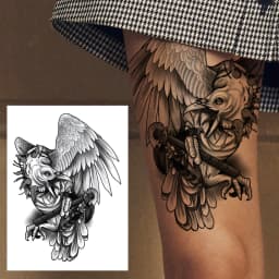 Watercolor Lion Tiger Temporary Tattoo For Women Men Atult Kid Realistic Fake Animal Tattoo Sticker Water Transfer Tatoos Thigh