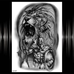 Watercolor Lion Tiger Temporary Tattoo For Women Men Atult Kid Realistic Fake Animal Tattoo Sticker Water Transfer Tatoos Thigh