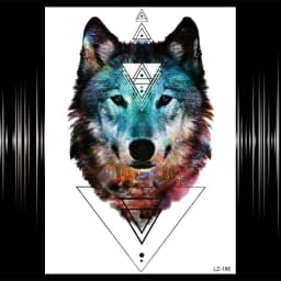 Watercolor Lion Tiger Temporary Tattoo For Women Men Atult Kid Realistic Fake Animal Tattoo Sticker Water Transfer Tatoos Thigh
