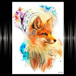 Watercolor Lion Tiger Temporary Tattoo For Women Men Atult Kid Realistic Fake Animal Tattoo Sticker Water Transfer Tatoos Thigh