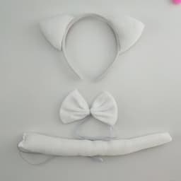 Adult Kids Party Koala Bear Ear Headband Bow Tie Tail Set Gifts Animal Hair Bands Plush Birthday Halloween Costume Cosplay