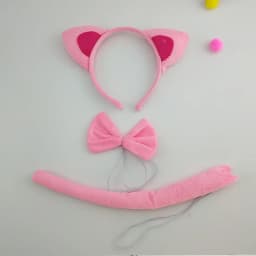 Adult Kids Party Koala Bear Ear Headband Bow Tie Tail Set Gifts Animal Hair Bands Plush Birthday Halloween Costume Cosplay