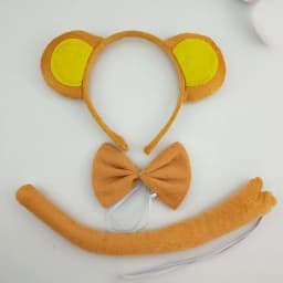 Adult Kids Party Koala Bear Ear Headband Bow Tie Tail Set Gifts Animal Hair Bands Plush Birthday Halloween Costume Cosplay