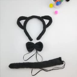 Adult Kids Party Koala Bear Ear Headband Bow Tie Tail Set Gifts Animal Hair Bands Plush Birthday Halloween Costume Cosplay