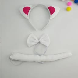 Adult Kids Party Koala Bear Ear Headband Bow Tie Tail Set Gifts Animal Hair Bands Plush Birthday Halloween Costume Cosplay