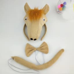 Adult Kids Party Koala Bear Ear Headband Bow Tie Tail Set Gifts Animal Hair Bands Plush Birthday Halloween Costume Cosplay