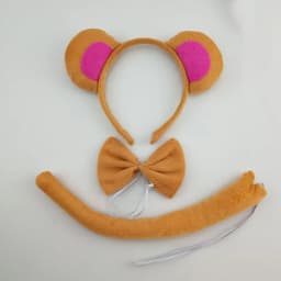 Adult Kids Party Koala Bear Ear Headband Bow Tie Tail Set Gifts Animal Hair Bands Plush Birthday Halloween Costume Cosplay