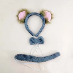 Adult Kids Party Koala Bear Ear Headband Bow Tie Tail Set Gifts Animal Hair Bands Plush Birthday Halloween Costume Cosplay