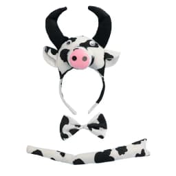 Adult Kids Party Koala Bear Ear Headband Bow Tie Tail Set Gifts Animal Hair Bands Plush Birthday Halloween Costume Cosplay