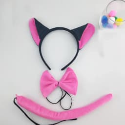 Adult Kids Party Koala Bear Ear Headband Bow Tie Tail Set Gifts Animal Hair Bands Plush Birthday Halloween Costume Cosplay