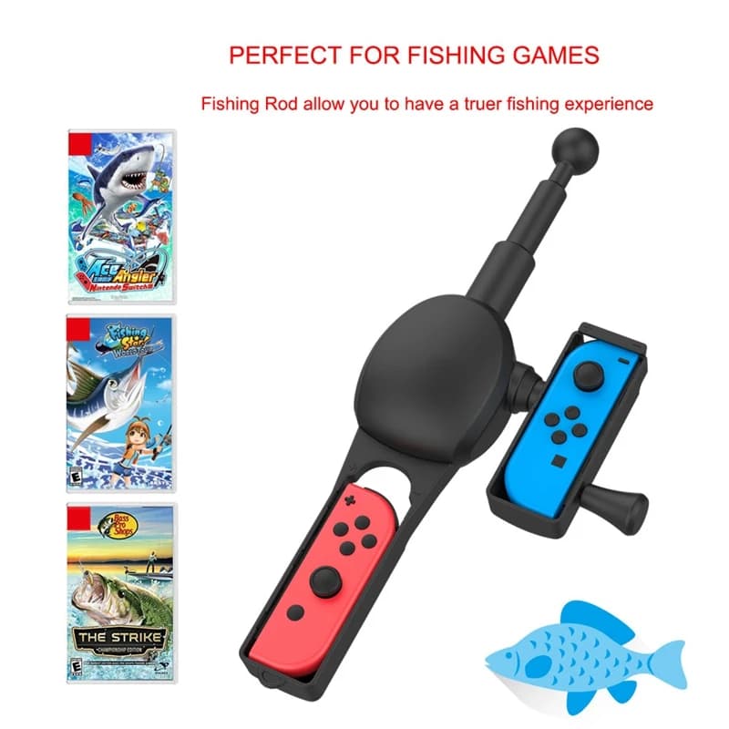 For Nintendo Switch Fishing Rod for Fishing Star for SWITCH Fishing Game Accessories for Joy-con Controller Handle Storage