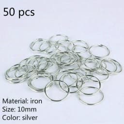 5-50 Pcs/set Opening Silver Hair Ring Hip-hop Hair Braid Charm Dreadlock Beads Clips Cuffs Rings Jewelry Dreadlocks Accessories