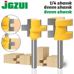2pc Mini Tongue & Groove Router Bit Set - 1/4' 6mm 8mm Shank Line Knife Woodworking Cutter Tenon Cutter for Woodworking Tools