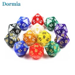 10 Pcs/set Polyhedral Marble Effect 20 Sided Game Dice, for DNDGame Rpg and Other Board Games