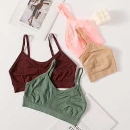 Women's Wireless Bra Sports Tube Top Ribbed Ruched Camisole Bralette With/Without Pads Underwear Sexy Lingerie M-L Intimates