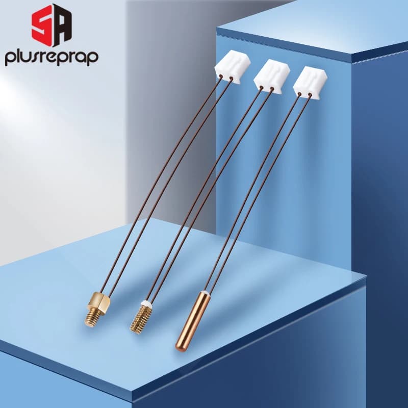 M3 Stud Screw-In Thermistor Cartridge 100K NTC 3950 1% for 3D Printer Extruder Mk8 V6 Volcano CR10 M3 Hotend