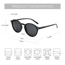 ZENOTTIC Retro Small Round/Square Polarized Sunglasses Vintage Lightweight Frame for Men Women Fashion Shade