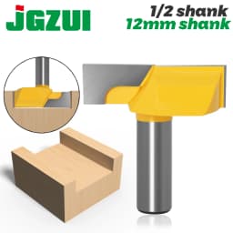 1/2" Inch 12mm 8mm Shank 2" Bottom Cleaning Router Bit (Mortising Bit, Spoil Board Surfacing, Slab Flattening Woodworking Mil