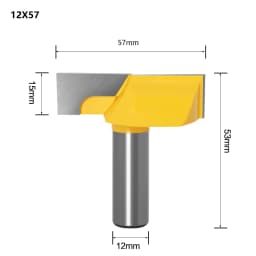 1/2" Inch 12mm 8mm Shank 2" Bottom Cleaning Router Bit (Mortising Bit, Spoil Board Surfacing, Slab Flattening Woodworking Mil