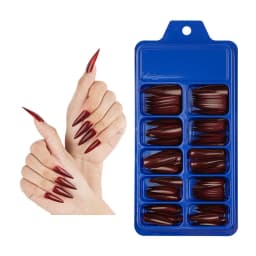 100PCS/Box False Nail Tips Fake Nails Art DIY Long Stiletto Acrylic Manicure DIY Tools Full Style 20 Colors Hot Sale Beauty Tool
