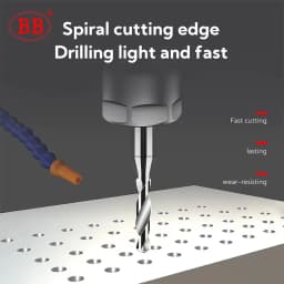 BB Micro Solid Carbide Drill Bit Precision Mini CNC Hole Making 0.15mm to 2.9mm Shank Diameter 3mm 1pcs Metal Steel Plastic
