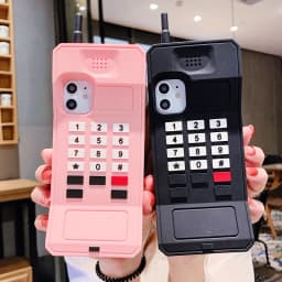 3D Classic Mobile Phone Case for iPhone 17 Pro Max/16/15/14/13/12/11/XR/8/7 Plus Retro Style Telephone Soft Silicone Cover