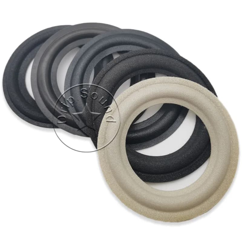 2x 2.5" Inch Speaker Foam/Cloth Folded Edge Ring Loudspeaker Woofer Repair Surround Circle Replacement Parts 63-69mm/2.48"-2.72"