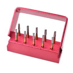 10pcs/box Dental Broken Crown Needle for break crown Endodontic Gold Plated Handle High Speed Dental Drill Dentist Tools 1958#