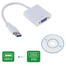 USB 3.0 to VGA Video Display Adapter 1080P Multi-Display External Converter Cable for Projector Laptop Monitor PC Windows 7/8
