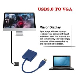 USB 3.0 to VGA Video Display Adapter 1080P Multi-Display External Converter Cable for Projector Laptop Monitor PC Windows 7/8