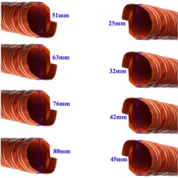 2M 25/32/38/42/45/51/63/76/80mm Car Hood Air Intake Pipe Car Hood Air Intake Pipe 1m Air Ducting Hose Tube Flexible Filter Pipe