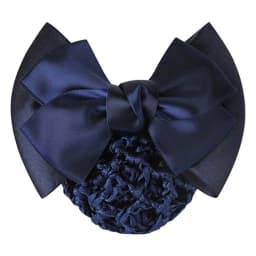 Professional Fashion Women Bow Barrette Hair Clip Cover Bowknot Bun Net Snood Hairnet Styling Accessory Office Worker Headwear