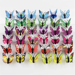 Hair Accessories 20Pcs/Lot PVC Plastic Simulation 3d Butterfly Hairpin Party Decoration Cute Barrette Multicolor Girls Hair Clip