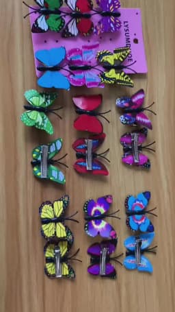 Hair Accessories 20Pcs/Lot PVC Plastic Simulation 3d Butterfly Hairpin Party Decoration Cute Barrette Multicolor Girls Hair Clip