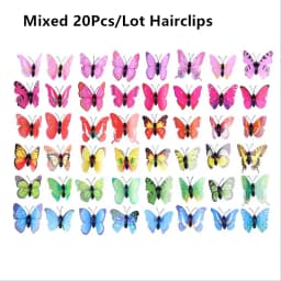 Hair Accessories 20Pcs/Lot PVC Plastic Simulation 3d Butterfly Hairpin Party Decoration Cute Barrette Multicolor Girls Hair Clip