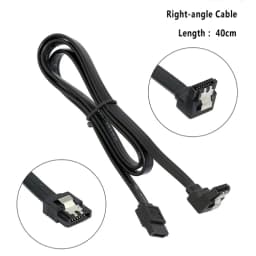 Urgrico SATA Cable to Hard Disk SSD Adapter HDD Cable SATA3.0 90 Degree for Asus MSI Gigabyte Motherboard Cable SATA