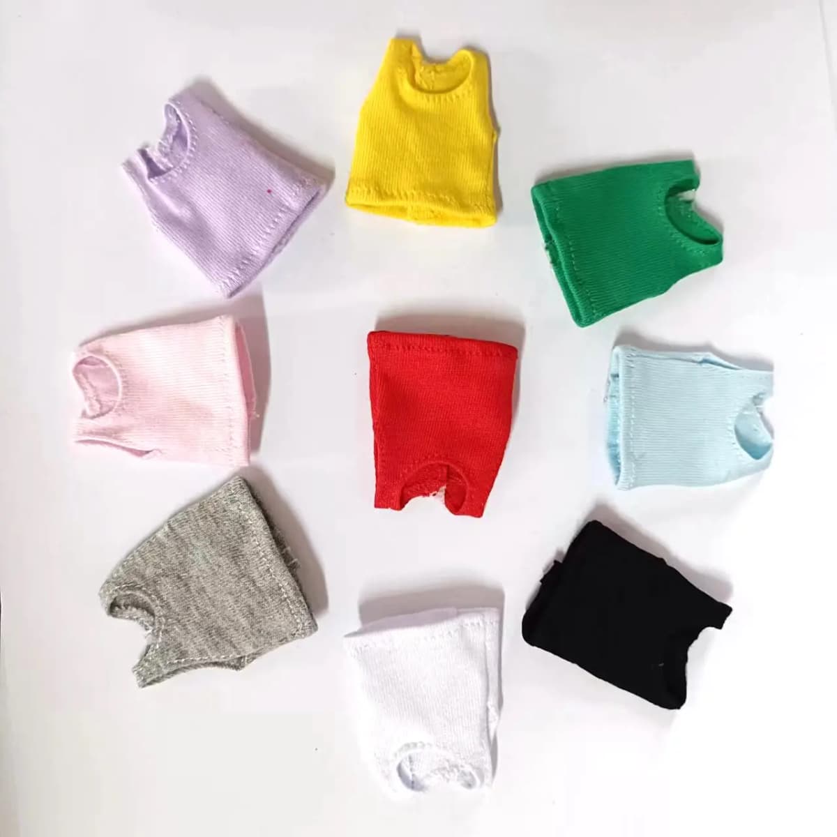 New Solid Color Doll Vest Clothes T-Shirt for OB11, OBitsu11, Molly, 1/12 BJD Doll Clothes Accessories for Dolls