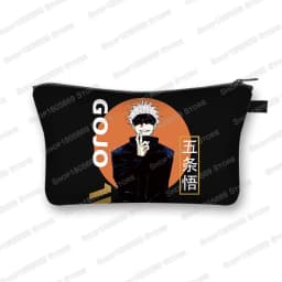 Japanese Anime Jujutsu Kaisen Cosmetic Bag Gojo Satoru Tops Yuji Itadori Girls Makeup Bags Women Cosmetic Case Mini Handbag