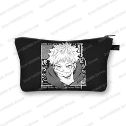 Japanese Anime Jujutsu Kaisen Cosmetic Bag Gojo Satoru Tops Yuji Itadori Girls Makeup Bags Women Cosmetic Case Mini Handbag