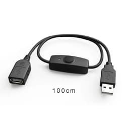 2025 Data Sync USB 2.0 Extender Cord USB Extension Cable With ON OFF Switch LED Indicator for Raspberry Pi PC USB Fan LED Lamp