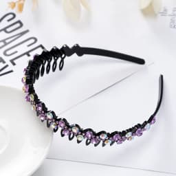 Unisex Alice Hairband Bezel Headband Men Women Sports Hair Band Hoop Top Metal Double Bangs Flower Rhinestone Hair Accessories